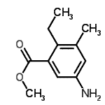CAS#: 107490-30-2， Methyl 5-Amino-2-Ethyl-3-Methylbenzoate