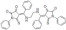 CAS#: 107888-02-8， (4E)-4-[[2-[[(E)-(4,5-Dioxo-1-Phenyl-2-Sulfanylidenepyrrolidin-3-Ylidene)-Phenylmethyl]Amino]Ethylamino]-Phenylmethylidene]-1-Phenyl-5-Sulfanylidenepyrrolidine-2,3-Dione