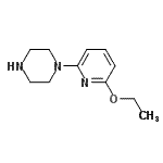 结构式 CAS# 108122-25-4, 1-(6-乙氧基-2-吡啶基)哌嗪