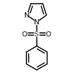 structure of CAS# 108128-27-4, 1-(Phenylsulfonyl)-1H-Pyrazole;(phenylsulfonyl)pyrazole;[108128-27-4];1-(phenylsulfonyl)-1H-pyrazole