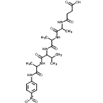 structure of CAS# 108322-03-8, N-(3-Carboxypropanoyl)Alanylalanylvalyl-N-(4-Nitrophenyl)Alaninamide;N-Succinyl-Ala-Ala-Val-Ala p-nitroanilide;S7632_SIGMA