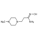 structure of CAS# 108372-23-2, N-Hydroxy-3-(4-Methyl-1-Piperazinyl)Propanimidamide;(1Z)-N'-hydroxy-3-(4-methyl-1-piperazinyl)propanimidamide;(Z)-N'-hydroxy-3-(4-methylpiperazin-1-yl)propanimidamide;MFCD09930757