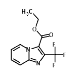 structure of CAS# 108438-46-6, Ethyl 2-(Trifluoromethyl)Imidazo[1,2-a]Pyridine-3-Carboxylate;3-(Ethoxycarbonyl)-2-(trifluoromethyl)imidazo[1,2-a]pyridine;carboxylate;ethyl 2-(<wbr>trifluoro<wbr>methyl)-4<wbr>-hydroimi<wbr>dazo[1,2-<wbr>a]pyridin<wbr>e-3-carbo<wbr>xylate