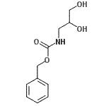 structure of CAS# 108587-40-2, Benzyl (2,3-Dihydroxypropyl)Carbamate;3-((benzyloxycarbonyl)amino)-1,2-propanediol;N-(Benzyloxycarbonyl)-3-amino-1,2-propanediol;539910_ALDRICH