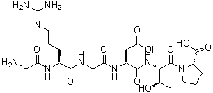 结构式 CAS# 108682-58-2, 甘氨酰-N<sup>5</sup>-(二氨基亚甲基)-L-鸟氨酰甘氨酰-L-alpha-天冬氨酰-L-苏氨酰-L-脯氨酸