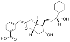 结构式 CAS# 108945-35-3, 3-[(Z)-[(3aR,4R,5R,6aS)-4-[(E,3S)-3-环己基-3-羟基丙-1-烯基]-5-羟基-3,3a,4,5,6,6a-六氢环戊并[d]呋喃-2-亚基]甲基]苯甲酸