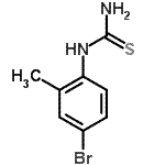 structure of CAS# 109317-23-9, 1-(4-Bromo-2-Methylphenyl)Thiourea;1-(2-Bromo-4-methylphenyl)-2-thiourea;1-(4-Bromo-2-methylphenyl)-2-thiourea;4-BROMO-2-METHYLPHENYLTHIOUREA