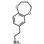结构式 CAS# 109506-57-2, 2-(3,4-二氢-2H-1,5-苯并二氧杂卓-7-基)乙胺