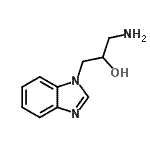 结构式 CAS# 109540-56-9, 1-氨基-3-(1H-苯并咪唑-1-基)-2-丙醇