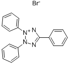 structure of CAS# 1096-80-6, 2,3,5-Triphenyltetrazolium Bromide;2,3,5-Triphenyl-1,2,3,4-Tetrazol-2-Ium Bromide;Ai3-62388