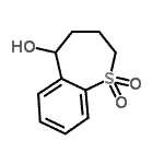 structure of CAS# 109821-96-7, 2,3,4,5-Tetrahydro-1-Benzothiepin-5-Ol 1,1-Dioxide;1,1-Dioxo-2,3,4,5-tetrahydro-1H-116-benzo[b]thiepin-5-ol;NSC403936