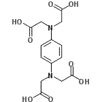 结构式 CAS# 1099-02-1, 2,2',2'',2'''-(1,4-亚苯基二次氮基)四乙酸