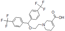 CAS#: 110283-79-9， 1-[2-[Bis[4-(Trifluoromethyl)Phenyl]Methoxy]Ethyl]-5,6-Dihydro-2H-Pyridine-3-Carboxylic Acid