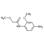 structure of CAS# 110506-34-8, N-(4-Amino-2-Methoxyphenyl)-2-Methoxyacetamide;MFCD09044538;N-(4-amino-2-methoxyphenyl)-2-methoxyacetamide