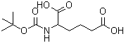 structure of CAS# 110544-97-3, 2-({[(2-Methyl-2-Propanyl)Oxy]Carbonyl}Amino)Hexanedioic Acid;(S)-2-((tert-Butoxycarbonyl)amino)hexanedioic acid;Boc-D-2-aminoadipic acid;Boc-L-2-aminoadipic acid