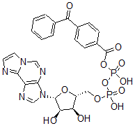 CAS#: 110682-84-3， [[[(2R,3S,4R,5R)-3,4-Dihydroxy-5-Imidazo[2,1-f]Purin-3-Yloxolan-2-Yl]Methoxy-Hydroxyphosphoryl]Oxy-Hydroxyphosphoryl] 4-(Benzoyl)Benzoate