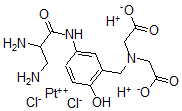 CAS#: 110988-41-5， Dichloro-(4-hydroxy-3-(methyleneiminodiacetic acid)phenyl-(2',3'-diaminopropionamide))platinum(II)