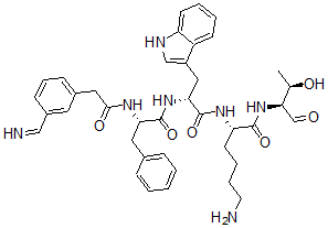 CAS#: 111010-99-2， (2S)-6-Amino-N-[(2S,3R)-3-Hydroxy-1-Oxobutan-2-Yl]-2-[[(2R)-3-(1H-Indol-3-Yl)-2-[[(2S)-2-[[2-(3-Methanimidoylphenyl)Acetyl]Amino]-3-Phenylpropanoyl]Amino]Propanoyl]Amino]Hexanamide