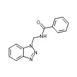 structure of CAS# 111184-75-9, N-(1H-Benzotriazol-1-Ylmethyl)Benzamide;642851_ALDRICH;ZINC00134065