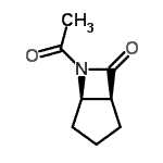 CAS 登录号：111463-40-2， (1S,5R)-6-乙酰基-6-氮杂双环[3.2.0]庚烷-7-酮