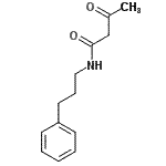 结构式 CAS# 112369-47-8, 3-氧代-N-(3-苯基丙基)丁酰胺