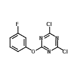 结构式 CAS# 112748-45-5, 2,4-二氯-6-(3-氟苯氧基)-1,3,5-三嗪