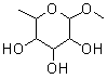 结构式 CAS# 1128-40-1, 甲基 6-脱氧吡喃己糖苷