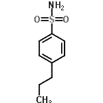 structure of CAS# 1132-18-9, 4-Propylbenzenesulfonamide;4-N-Propylbenzenesulfonamide;4-propylbenzene-1-sulfonamide;4-Propyl-benzenesulfonamide