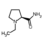 structure of CAS# 114812-34-9, 1-Ethyl-L-Prolinamide;(2S)-1-ethylpyrrolidine-2-carboxamide;(S)-(-)-1-Ethyl-2-pyrrolidinecarboxamide;(S)-1-ethyl-2-pyrrolidinecarboxamide