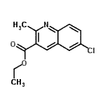 structure of CAS# 114858-39-8, Ethyl 6-Chloro-2-Methyl-3-Quinolinecarboxylate