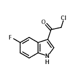 结构式 CAS# 115027-06-0, 2-氯-1-(5-氟-1H-吲哚-3-基)乙酮