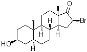 structure of CAS# 115115-49-6, (3beta,5alpha,16beta)-16-Bromo-3-Hydroxyandrostan-17-One;16β-Bromoandrosterone