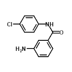 structure of CAS# 115175-17-2, 3-Amino-N-(4-Chlorophenyl)Benzamide;3-Amino-N-(4-chlorophenyl)benzamide;3-Amino-N-(4-chloro-phenyl)-benzamide;MFCD01112158