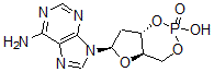 structure of CAS# 1157-33-1, 3',5'-Cyclic deoxyadenylic acid;9-[(1S,6R,8R)-3-Hydroxy-3-Oxo-2,4,7-Trioxa-3$L^{5}-Phosphabicyclo[4.3.0]Nonan-8-Yl]-6-Purinamine;[9-[(1S,6R,8R)-3-Hydroxy-3-Keto-2,4,7-Trioxa-3$L^{5}-Phosphabicyclo[4.3.0]Nonan-8-Yl]Purin-6-Yl]Amine;2'-Deoxy Cyclic Amp