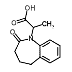 structure of CAS# 115706-39-3, 2-(2-Oxo-2,3,4,5-Tetrahydro-1H-1-Benzazepin-1-Yl)Propanoic Acid;1H-1-benz<wbr>azepine-1<wbr>-acetic a<wbr>cid, 2,3,<wbr>4,5-tetra<wbr>hydro-α-m<wbr>ethyl-2-o<wbr>xo-;2-(2-oxo-<wbr>2,3,4,5-t<wbr>etrahydro<wbr>-1H-1-ben<wbr>zazepin-1<wbr>-yl)propa<wbr>noic acid;2-(2-oxo-<wbr>2,3,4,5-t<wbr>etrahydro<wbr>-1H-benzo<wbr>[b]azepin<wbr>-1-yl)pro<wbr>panoic ac<wbr>id