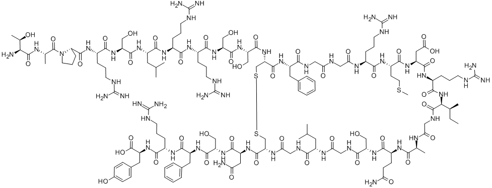 structure of CAS# 115966-23-9, Urodilatin;Anp (95-126);Atrial Natriuretic Peptide (95-126);Atriopeptin (95-126)
