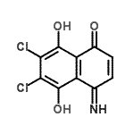 CAS#: 116133-08-5， 6,7-Dichloro-5,8-Dihydroxy-4-Imino-1(4H)-Naphthalenone