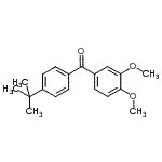 structure of CAS# 116412-95-4, (3,4-Dimethoxyphenyl)[4-(2-Methyl-2-Propanyl)Phenyl]Methanone;4-tert-Butyl-3',4'-dimethoxybenzophenone