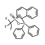 结构式 CAS# 116808-69-6, 1-萘基二苯基锍三氟甲烷磺酸盐