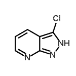 structure of CAS# 117007-51-9, 3-Chloro-1H-Pyrazolo[3,4-b]Pyridine;MFCD06254093