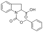 structure of CAS# 117483-89-3, 2,3-Dihydro-1H-Indole-1,2-Dicarboxylic Acid 1-(Phenylmethyl) Ester