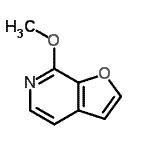结构式 CAS# 117612-53-0, 7-甲氧基呋喃并[2,3-c]吡啶