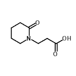 structure of CAS# 117705-04-1, 3-(2-Oxo-1-Piperidinyl)Propanoic Acid;3-(2-oxopiperidyl)propanoic acid;MFCD08700406