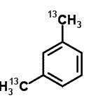 structure of CAS# 117713-57-2, 1,3-Bis[(<Sup>13</Sup>C)Methyl]Benzene;1,3-Dimethyl-13C2-benzene;m-Xylene-13C2 (dimethyl-13C2);m-Xylene-dimethyl-13C2