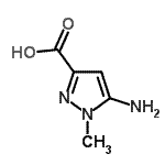 structure of CAS# 117860-53-4, 5-Amino-1-Methyl-1H-Pyrazole-3-Carboxylic Acid;5-amino-1-methylpyrazole-3-carboxylic acid;5-Amino-1-methyl-pyrazole-3-carboxylic acid