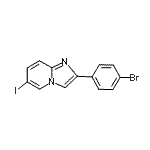 结构式 CAS# 118000-66-1, 2-(4-溴苯基)-6-碘咪唑并[1,2-a]吡啶