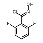 结构式 CAS# 118591-69-8, 2,6-二氟-N-羟基苯甲醛肟氯化物