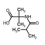 结构式 CAS# 118728-63-5, N-异丁酰基-2-甲基丙氨酸