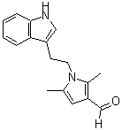 structure of CAS# 119636-71-4, 1-[2-(1H-Indol-3-Yl)Ethyl]-2,5-Dimethyl-1H-Pyrrole-3-Carbaldehyde;1-(2-(1H-<wbr>indol-3-y<wbr>l)ethyl)-<wbr>2,5-dimet<wbr>hyl-1H-py<wbr>rrole-3-c<wbr>arbaldehy<wbr>de;1-(2-indol-3-ylethyl)-2,5-dimethylpyrrole-3-carbaldehyde;1-[2-(1H-<wbr>indol-3-y<wbr>l)ethyl]-<wbr>2,5-dimet<wbr>hyl-1H-py<wbr>rrole-3-c<wbr>arbaldehy<wbr>de