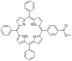 结构式 CAS# 119730-06-2, 4-(10,15,20-三苯基-5-卟啉基)苯甲酸甲酯